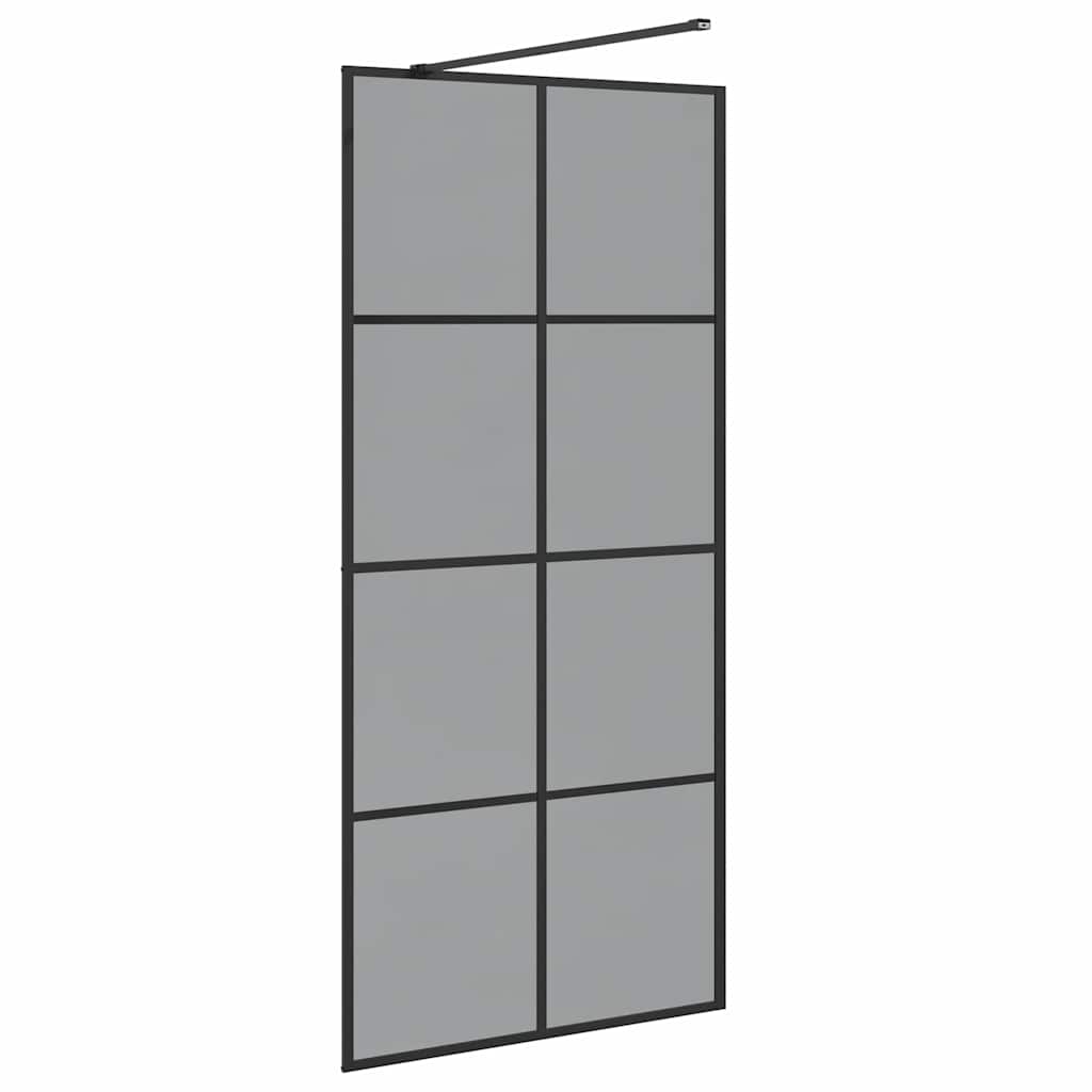 Parete Doccia Walk-in Nero 90 x 195 cm vetro temperato 42022048