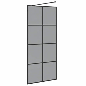 Parete Doccia Walk-in Nero 90 x 195 cm vetro temperato 42022048
