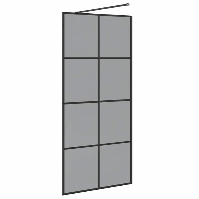 Parete Doccia Walk-in Nero 90 x 195 cm vetro temperato 42022048