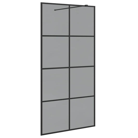 Parete Doccia Walk-in Nero 100 x 195 cm vetro temperato 42022049