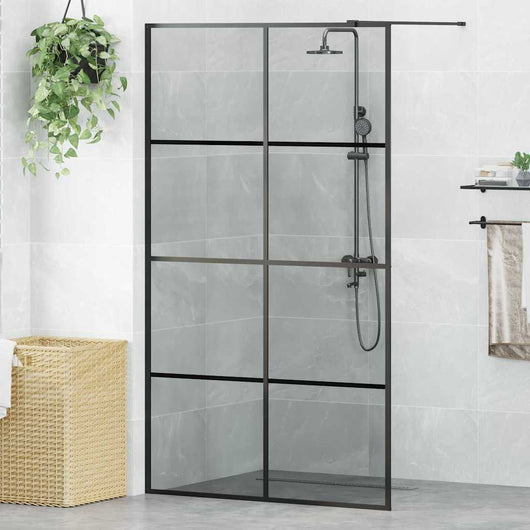 Parete Doccia Walk-in Nero 115 x 195 cm vetro temperato 42022050