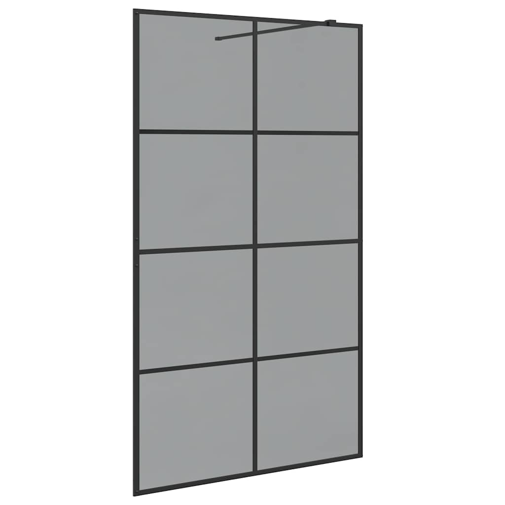 Parete Doccia Walk-in Nero 115 x 195 cm vetro temperato 42022050