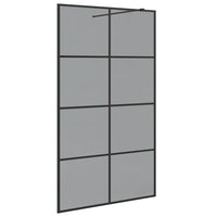 Parete Doccia Walk-in Nero 115 x 195 cm vetro temperato 42022050