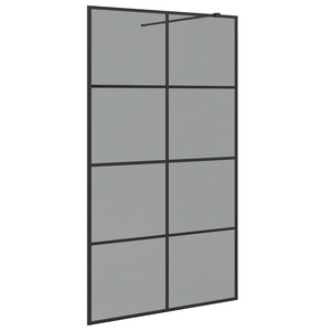 Parete Doccia Walk-in Nero 115 x 195 cm vetro temperato 42022050