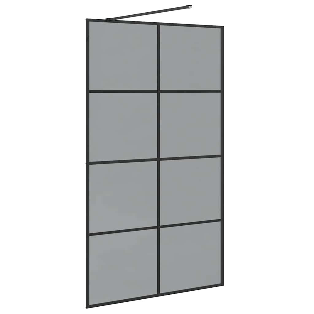 Parete Doccia Walk-in Nero 115 x 195 cm vetro temperato 42022050