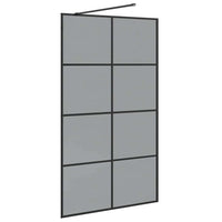 Parete Doccia Walk-in Nero 115 x 195 cm vetro temperato 42022050