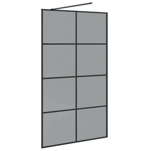 Parete Doccia Walk-in Nero 115 x 195 cm vetro temperato 42022050