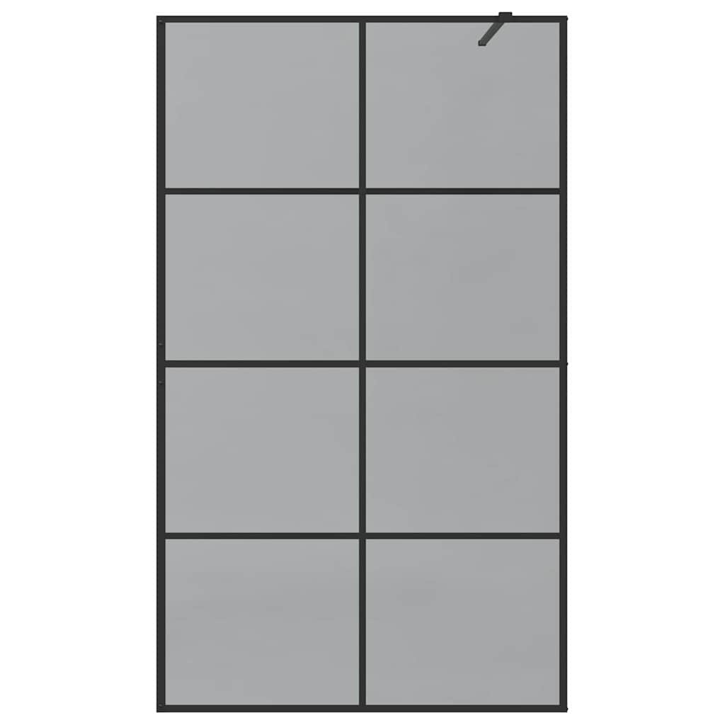 Parete Doccia Walk-in Nero 115 x 195 cm vetro temperato 42022050