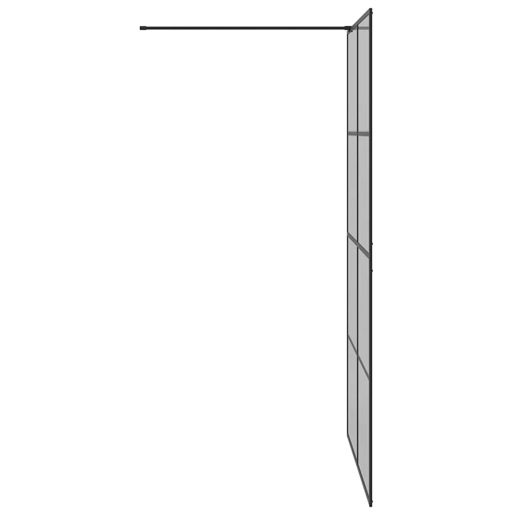Parete Doccia Walk-in Nero 115 x 195 cm vetro temperato 42022050