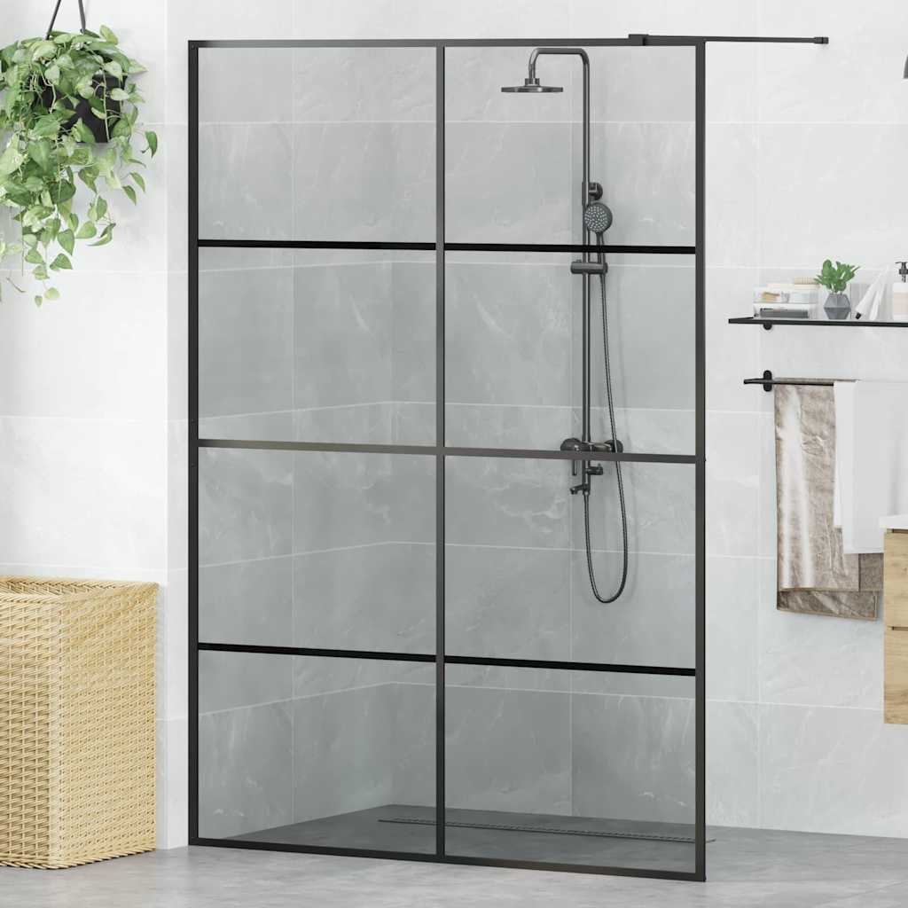 Parete Doccia Walk-in Nero 140 x 195 cm vetro temperato 42022051