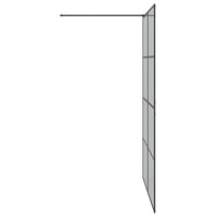 Parete Doccia Walk-in Nero 140 x 195 cm vetro temperato 42022051