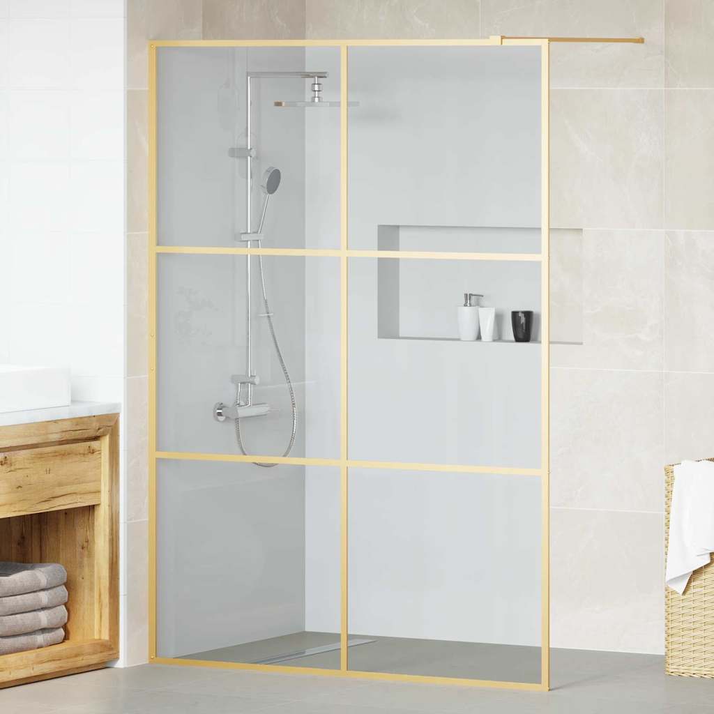 Parete Doccia Walk-in Oro 140 x 195 cm vetro temperato 42022056
