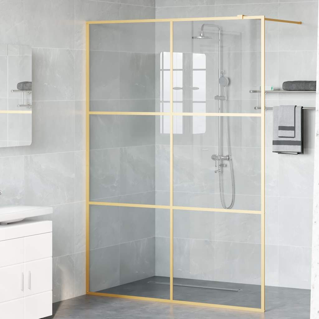 Parete Doccia Walk-in Oro 140 x 195 cm vetro temperato 42022056