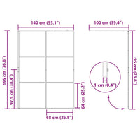 Parete Doccia Walk-in Oro 140 x 195 cm vetro temperato 42022056