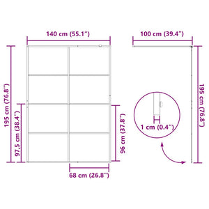 Parete Doccia Walk-in Oro 140 x 195 cm vetro temperato 42022061
