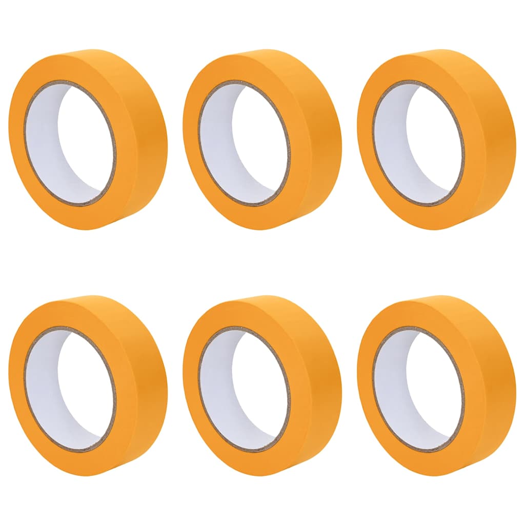 Nastri Adesivi per Pittori 6 pcs Giallo 25mm x 50m Carta 42019635