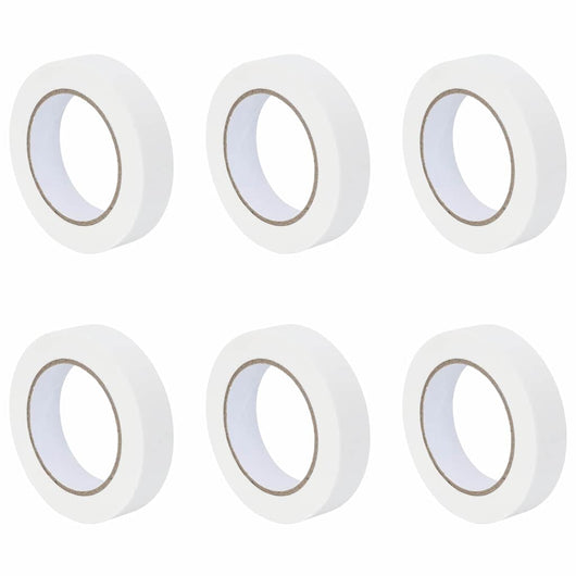 Nastri Adesivi per Pittori 6 pcs Bianco 25mm x 50m Carta 42019655