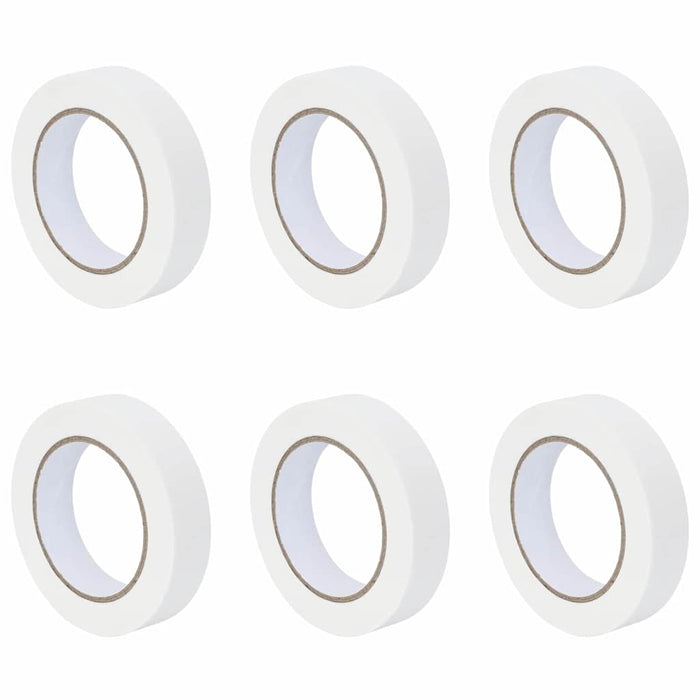 Nastri Adesivi per Pittori 6 pcs Bianco 25mm x 50m Carta 42019655
