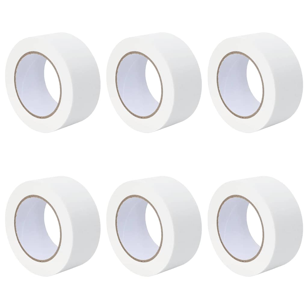 Nastri Adesivi per Pittori 6 pcs Bianco 50mm x 50m Carta 42019667