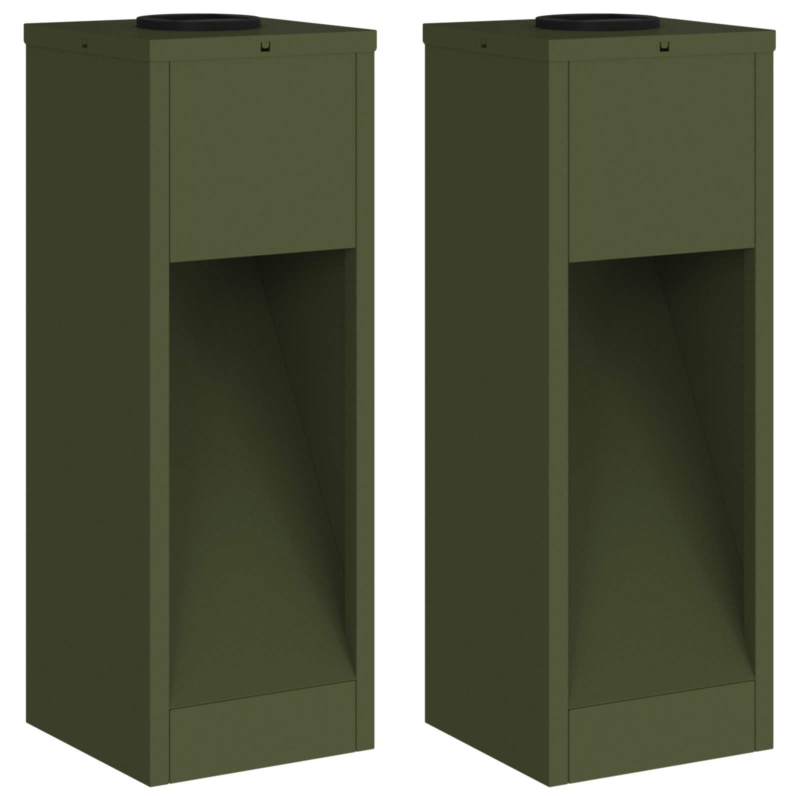 Lucina LED Solare da Percorso 2 pcs Verde oliva 879712