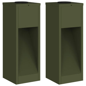 Lucina LED Solare da Percorso 2 pcs Verde oliva 879712