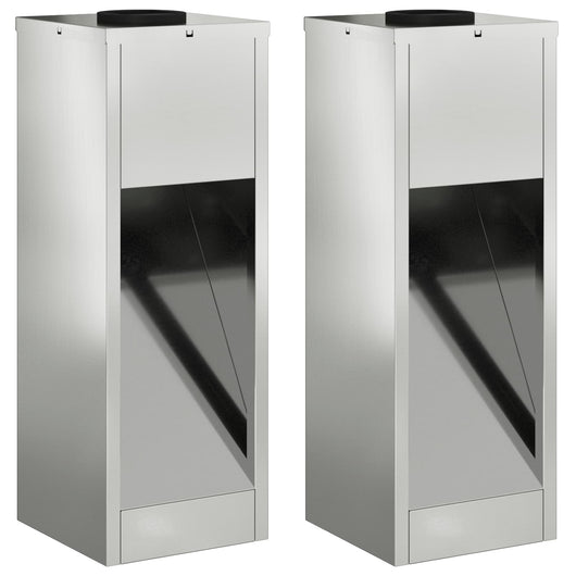 Lucina LED Solare da Percorso 2 pcs Zincato Zincato 879714