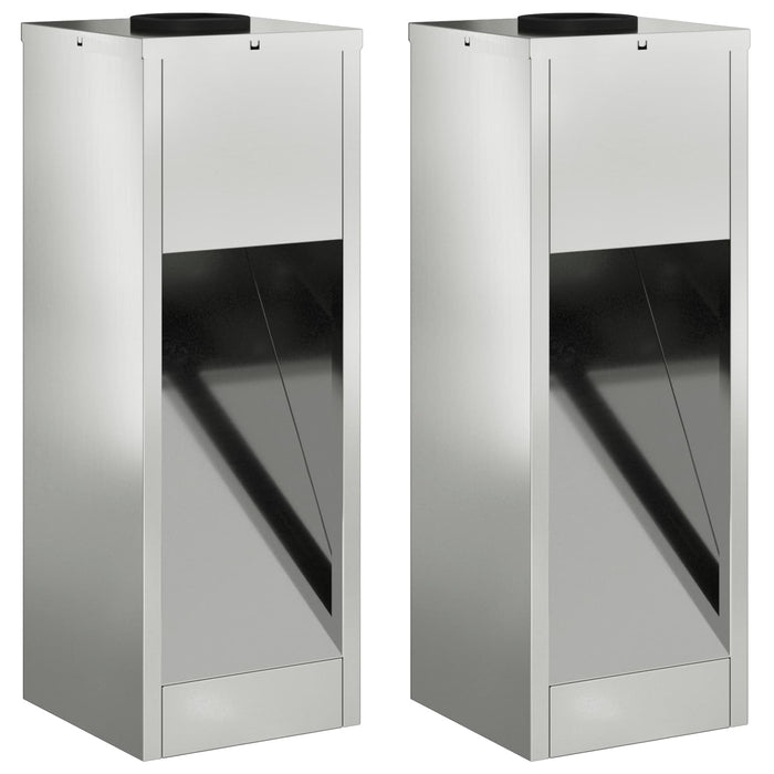 Lucina LED Solare da Percorso 2 pcs Zincato Zincato 879714