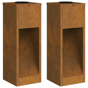 Lucina LED Solare da Percorso 2 pcs Zincato Zincato 879715