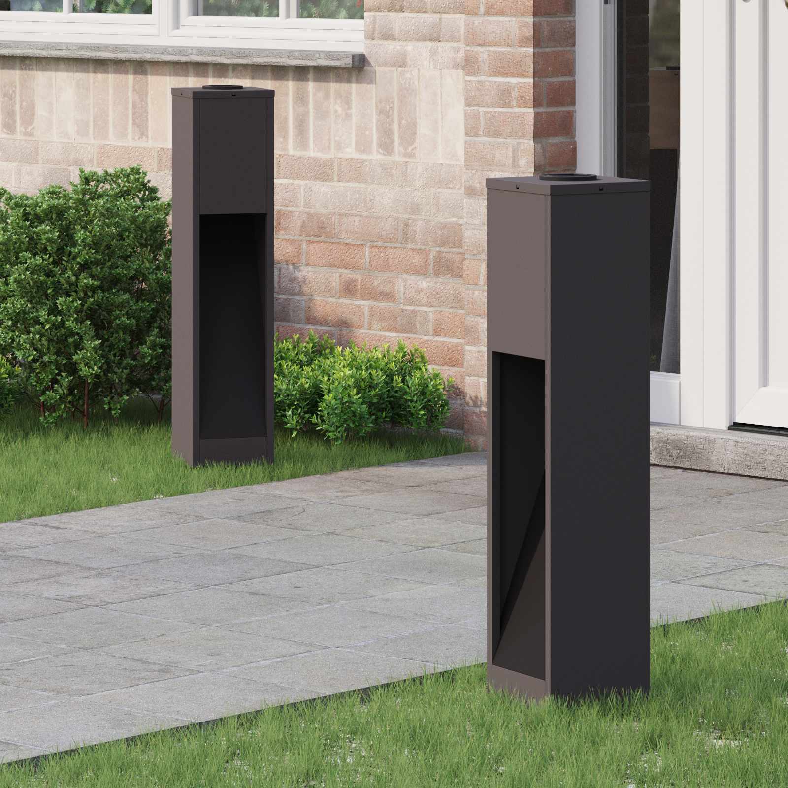 Lucina LED Solare da Percorso 2 pcs Nero 879716