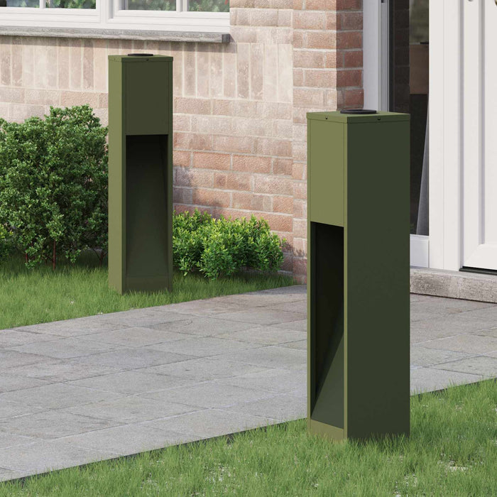 Lucina LED Solare da Percorso 2 pcs Verde oliva 879719