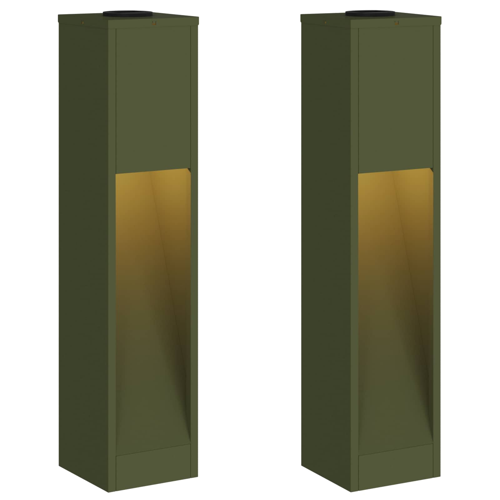 Lucina LED Solare da Percorso 2 pcs Verde oliva 879719