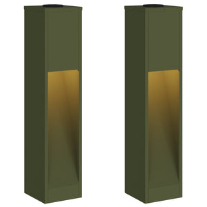 Lucina LED Solare da Percorso 2 pcs Verde oliva 879719