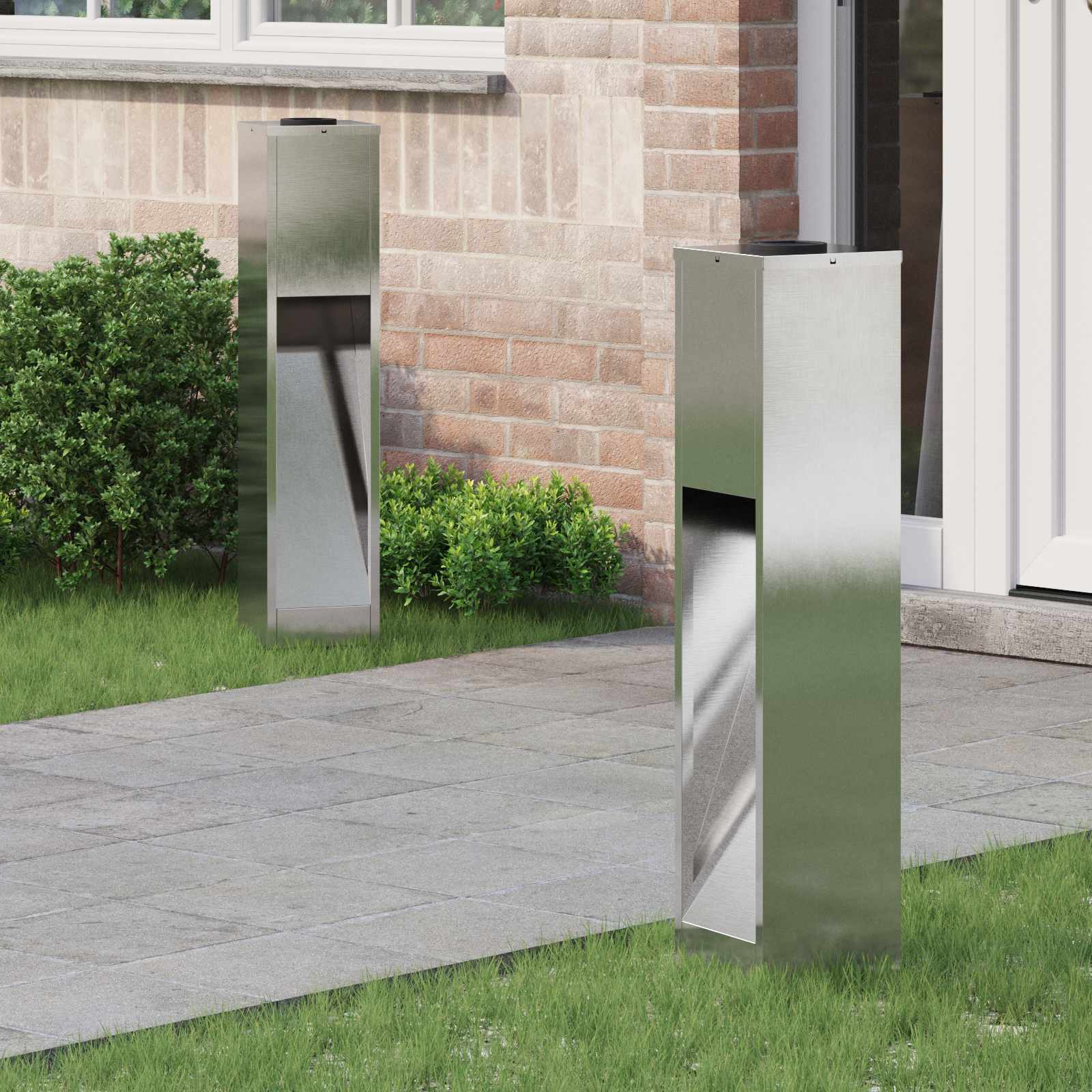 Lucina LED Solare da Percorso 2 pcs Acciaio inossidabile 879720