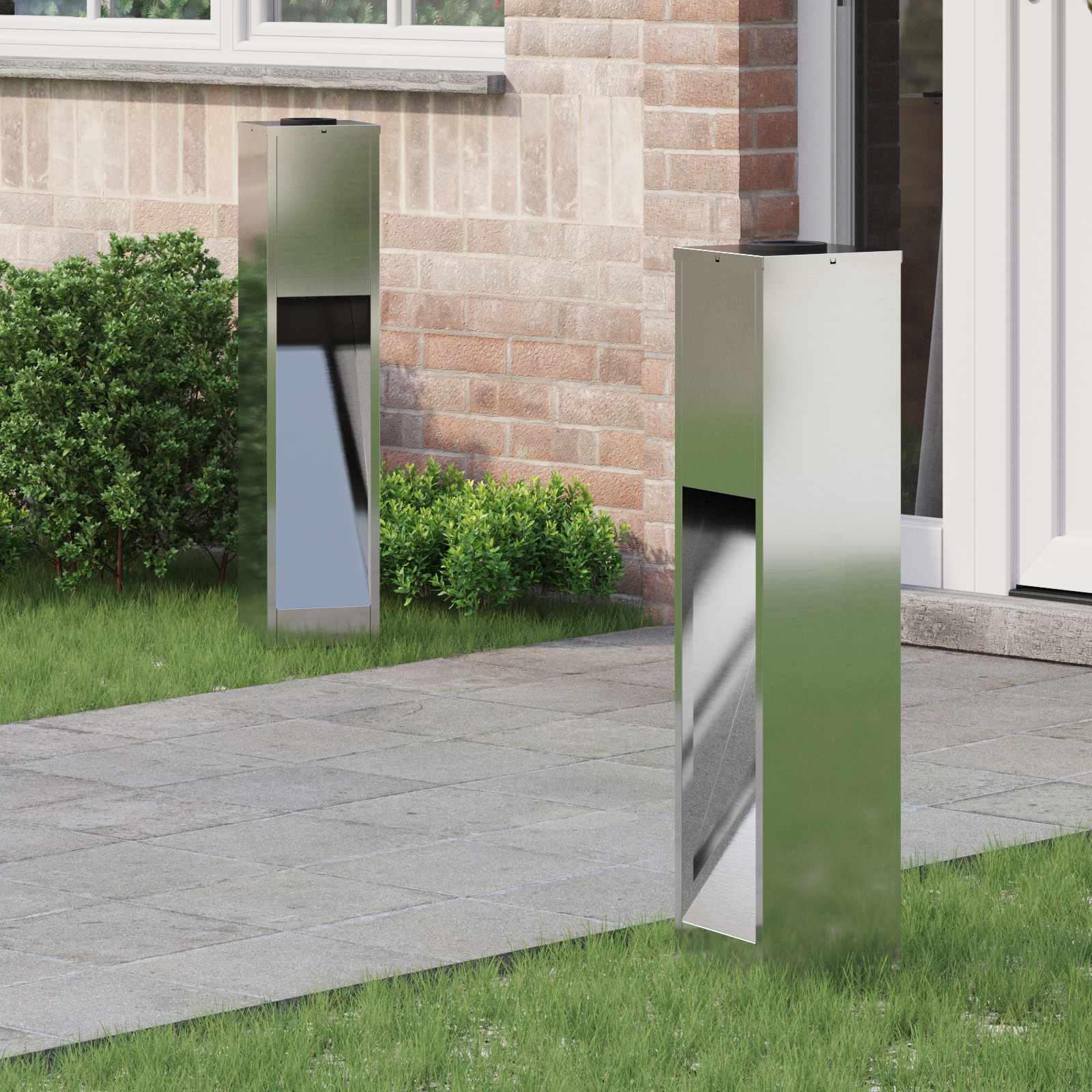 Lucina LED Solare da Percorso 2 pcs Zincato Zincato 879721