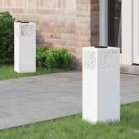 Faro LED solare per sentieri a spina di pesce 2 pcs Bianco 879724