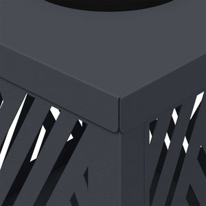 Faro LED solare per sentieri a spina di pesce 2 pcs Antracite 879725