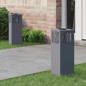 Faro LED solare per sentieri a spina di pesce 2 pcs Antracite 879725