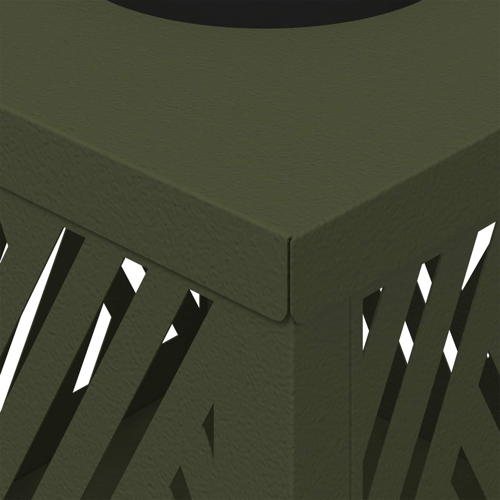 Faro LED solare per sentieri a spina di pesce 2 pcs Verde oliva 879726