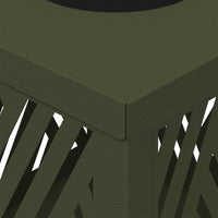 Faro LED solare per sentieri a spina di pesce 2 pcs Verde oliva 879726