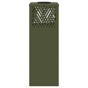 Faro LED solare per sentieri a spina di pesce 2 pcs Verde oliva 879726