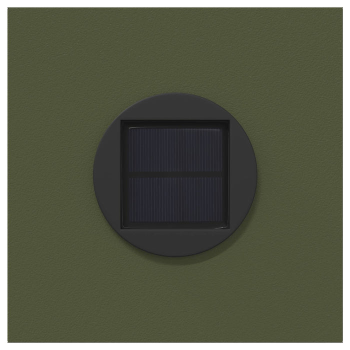 Faro LED solare per sentieri a spina di pesce 2 pcs Verde oliva 879726