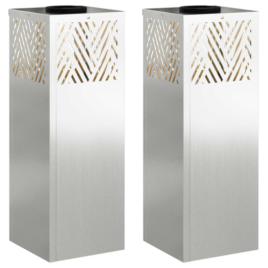 Faro LED solare per sentieri 2 pcs Zincato Zincato 879728