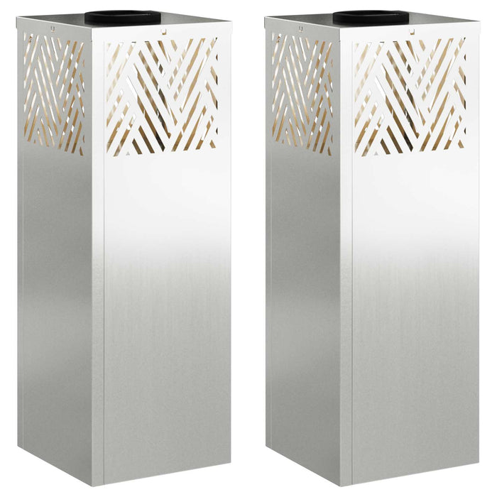 Faro LED solare per sentieri 2 pcs Zincato Zincato 879728