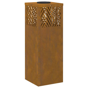 Faro LED solare per sentieri 2 pcs Acciaio Corten 879729