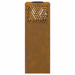 Faro LED solare per sentieri 2 pcs Acciaio Corten 879729