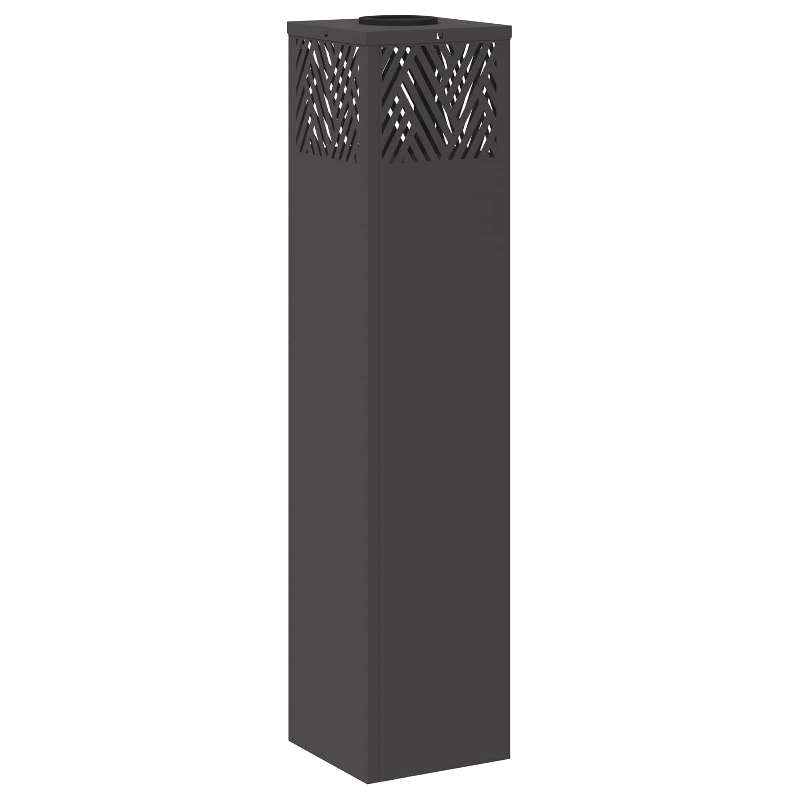 Faro LED solare per sentieri a spina di pesce 2 pcs Nero 879730