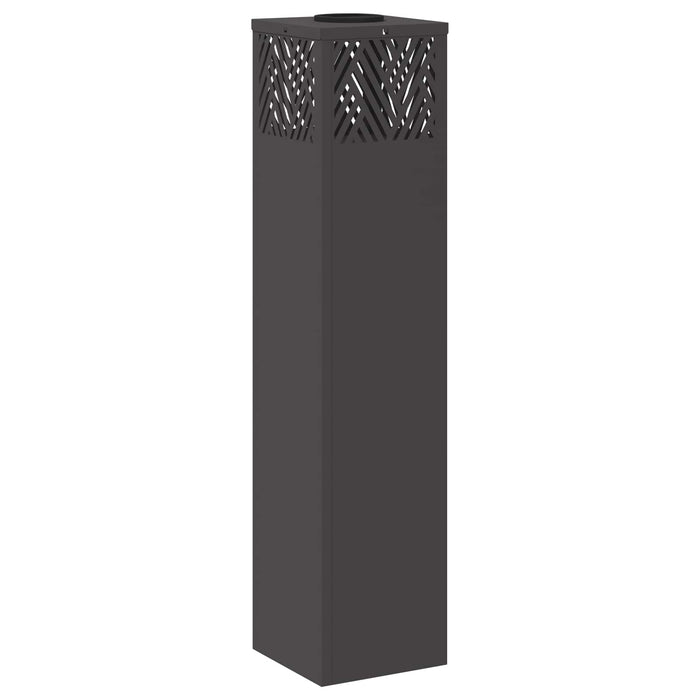 Faro LED solare per sentieri a spina di pesce 2 pcs Nero 879730