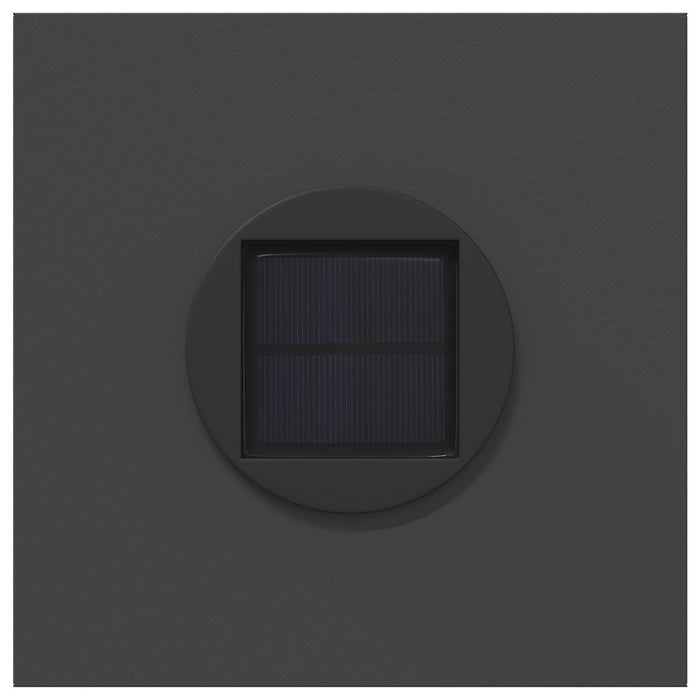 Faro LED solare per sentieri a spina di pesce 2 pcs Nero 879730