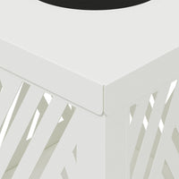 Faro LED solare per sentieri a spina di pesce 2 pcs Bianco 879731