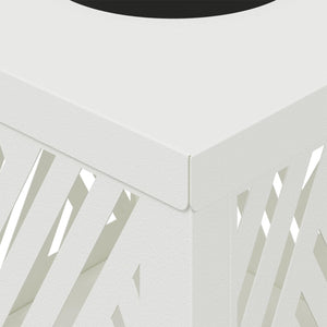 Faro LED solare per sentieri a spina di pesce 2 pcs Bianco 879731